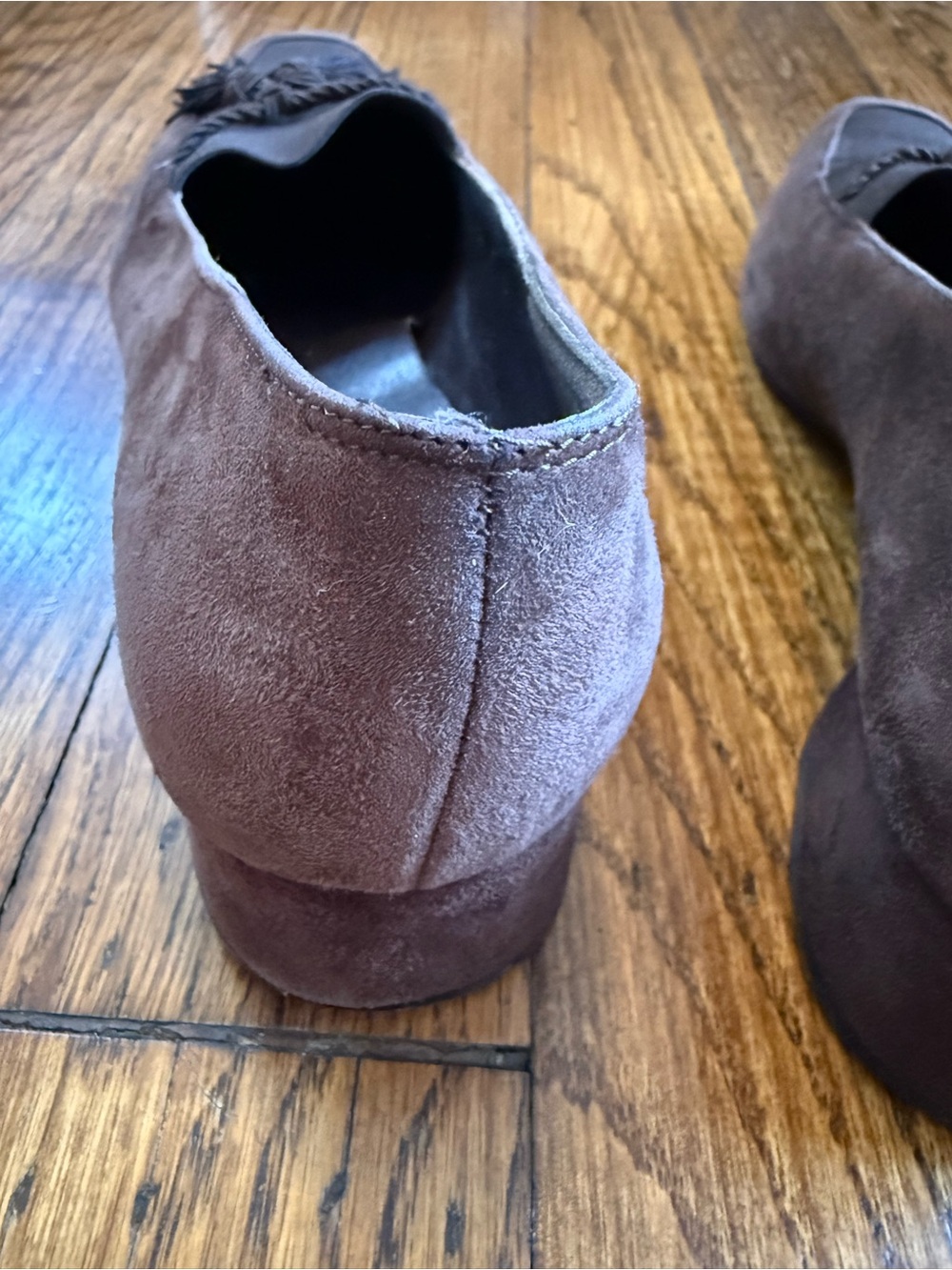Salvatore Ferragamo Dark Brown Suede Tassel Loafers - Picture 7 of 7